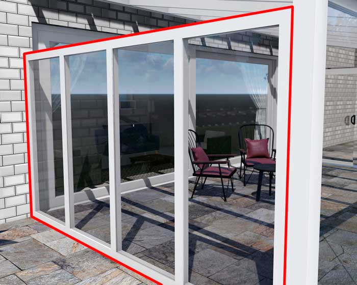 Terrassen&uuml;berdachung Seitenelement mit 8mm VSG Glas
